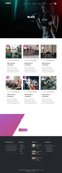 robust mini website template desktop screenshot