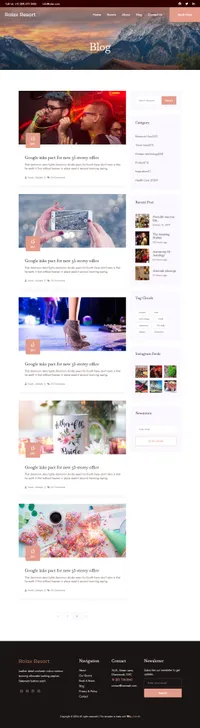 rolax mini website template desktop screenshot