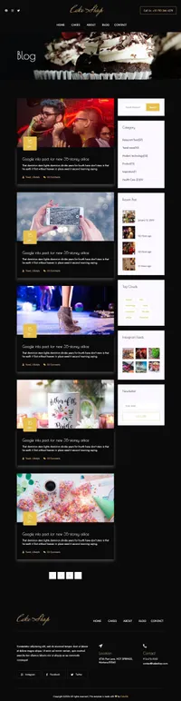 cakeshop mini website template desktop screenshot