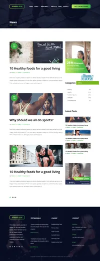 fitnessgym mini website template desktop screenshot