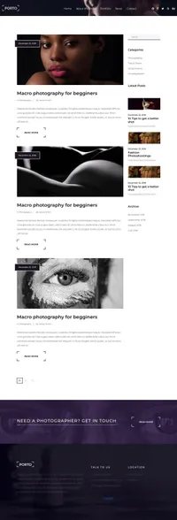 porto mini website template desktop screenshot