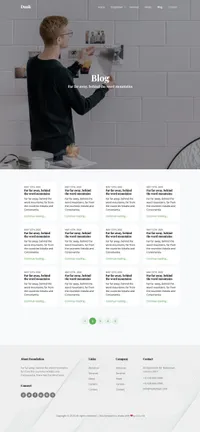 dusk mini website template desktop screenshot