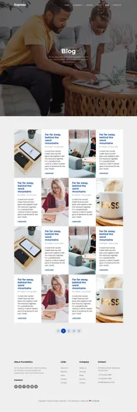 express mini website template desktop screenshot