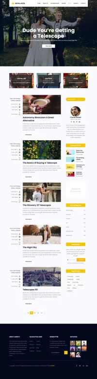 royal mini website template desktop screenshot