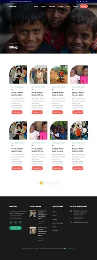 unicare mini website template desktop screenshot