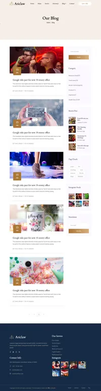 ariclaw mini website template desktop screenshot