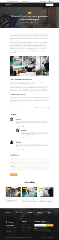 hiroto mini website template desktop screenshot
