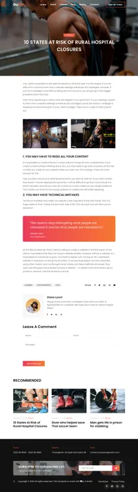 gutim mini website template desktop screenshot