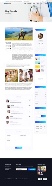 medino mini website template desktop screenshot