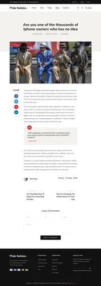 malefashion mini website template desktop screenshot