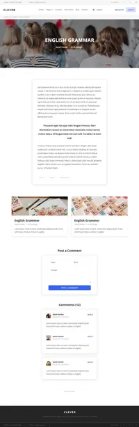 clever mini website template desktop screenshot