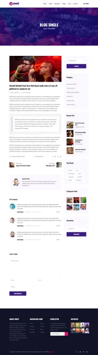 umeet mini website template desktop screenshot