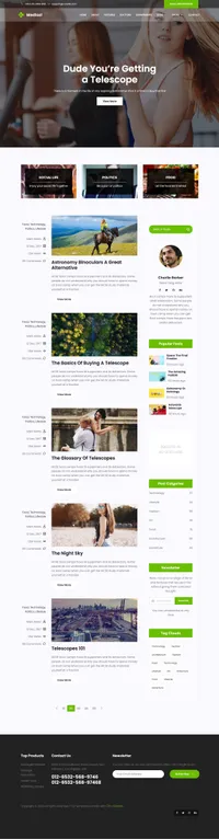 medical mini website template desktop screenshot
