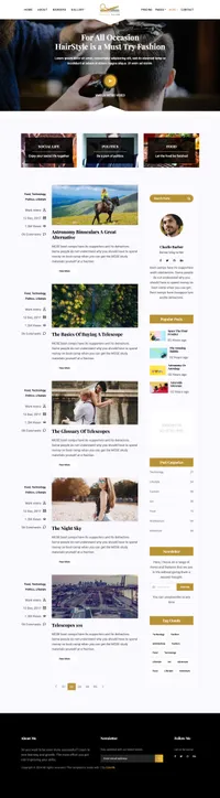 barcut mini website template desktop screenshot
