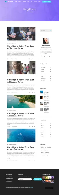 joblisting mini website template desktop screenshot