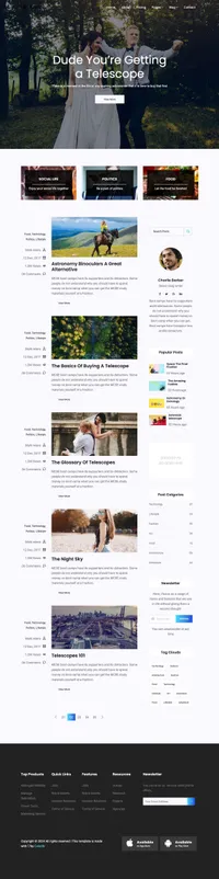 appru mini website template desktop screenshot