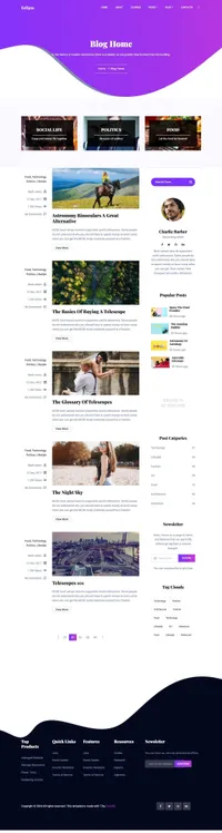 eclipse mini website template desktop screenshot