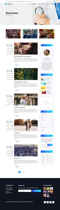 medino mini website template desktop screenshot