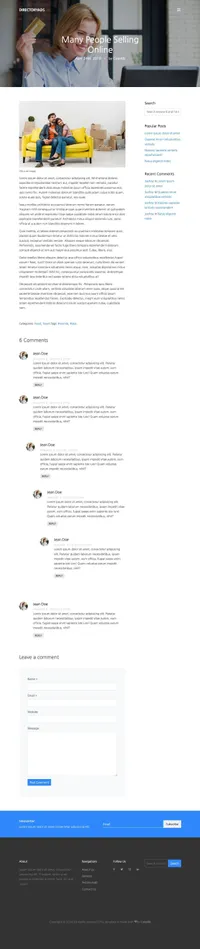 directoryads mini website template desktop screenshot