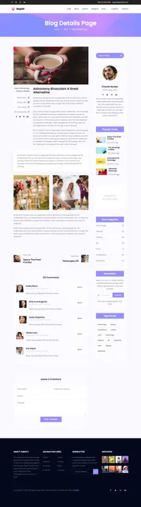 repair mini website template desktop screenshot