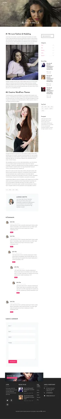 look mini website template desktop screenshot