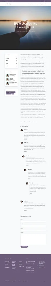 brotherlylove mini website template desktop screenshot