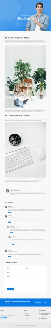 knuford mini website template desktop screenshot