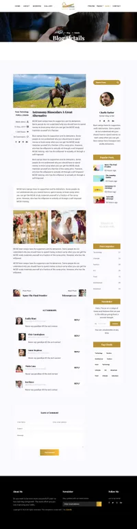 barcut mini website template desktop screenshot