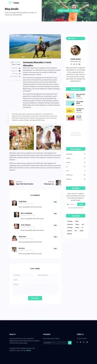 cause mini website template desktop screenshot