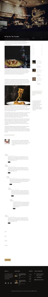 coffee-blend mini website template desktop screenshot