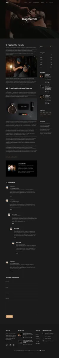 trim mini website template desktop screenshot