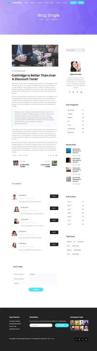 joblisting mini website template desktop screenshot