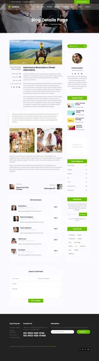 medical mini website template desktop screenshot