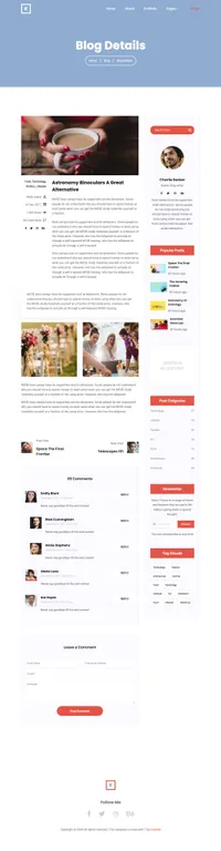 kenedy mini website template desktop screenshot