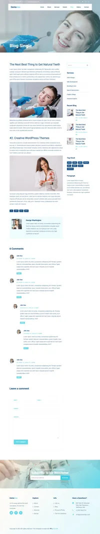 dentamax mini website template desktop screenshot