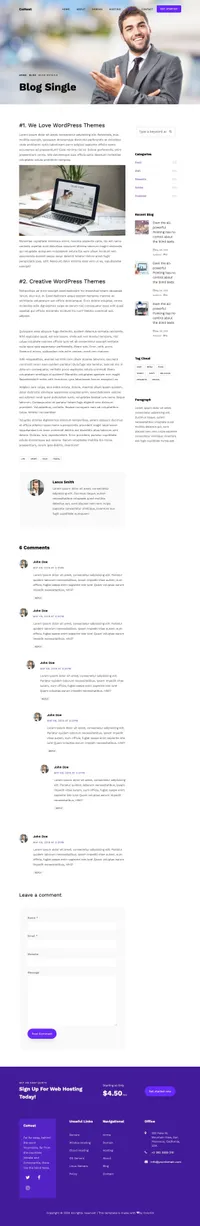 cohost mini website template desktop screenshot