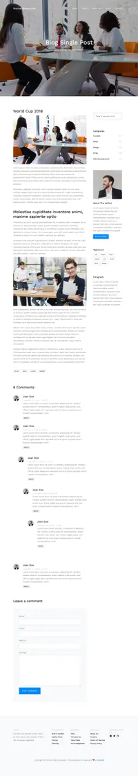 humanresources mini website template desktop screenshot
