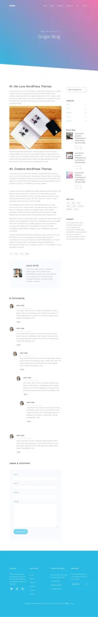 racks mini website template desktop screenshot