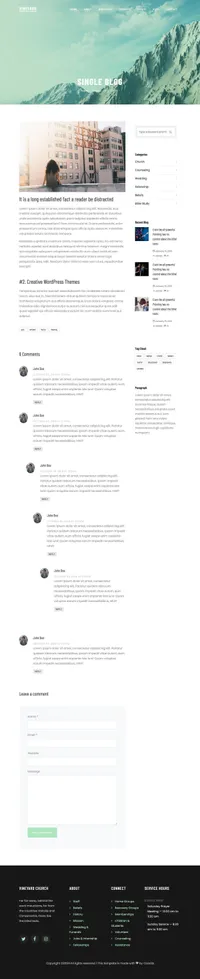 vineyard mini website template desktop screenshot