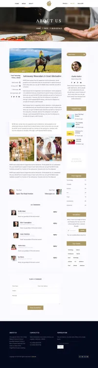 rooftop mini website template desktop screenshot