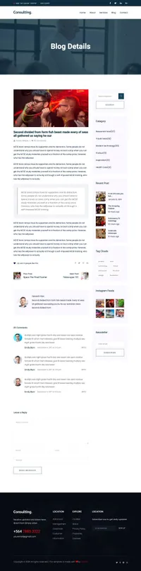 consultingbiz mini website template desktop screenshot