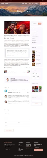 rolax mini website template desktop screenshot