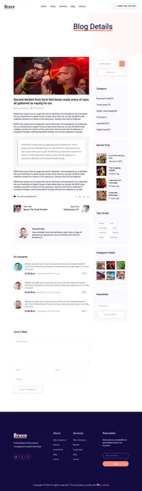 bravo mini website template desktop screenshot