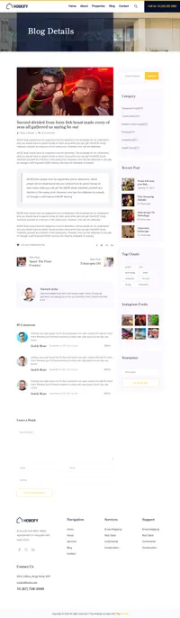 homofy mini website template desktop screenshot