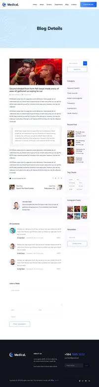 medicalcenter mini website template desktop screenshot