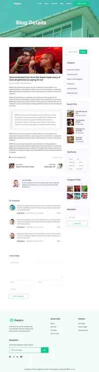 easylo mini website template desktop screenshot