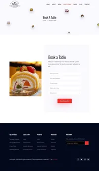 foodbar mini website template desktop screenshot