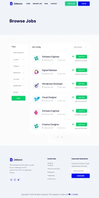 jobsco mini website template desktop screenshot