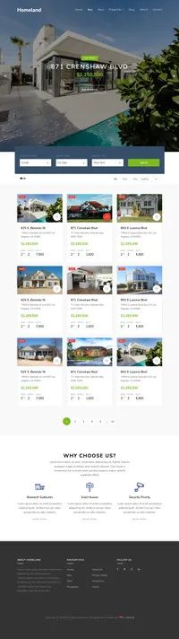 homeland mini website template desktop screenshot