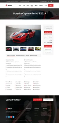 hvac mini website template desktop screenshot